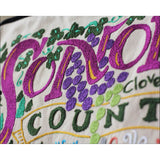 Sonoma County Hand-Embroidered Pillow by CatStudio from Quirks!