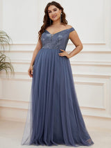 A-Line Sequin and Tulle Formal Gown from MsDressly