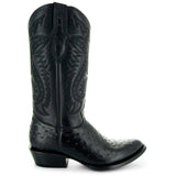 Men's Black Ostrich Print Cowboy Boots (H7002) from Soto Boots