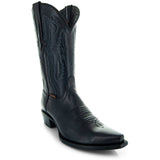Men's Snip Toe Cowboy Boots Black (H50030) | from Soto Boots