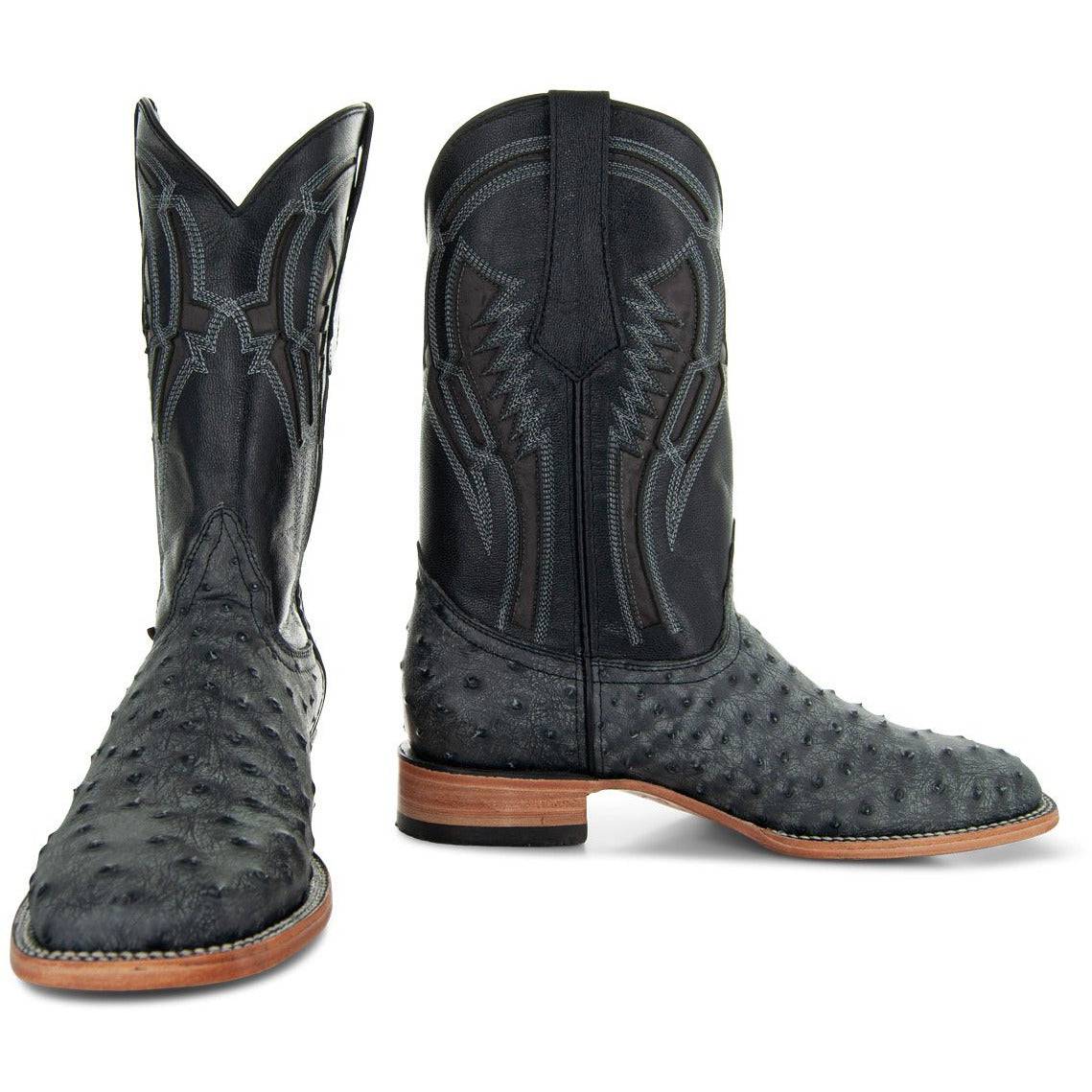 Soto Boots Mens Out of the Wild Black Ostrich Print Boots H50031 from Soto Boots