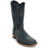 Soto Boots Mens Out of the Wild Black Ostrich Print Boots H50031 from Soto Boots