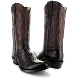 Men's  Brown Ostrich Print Cowboy Boots (H7002) from Soto Boots