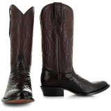 Men's  Brown Ostrich Print Cowboy Boots (H7002) from Soto Boots