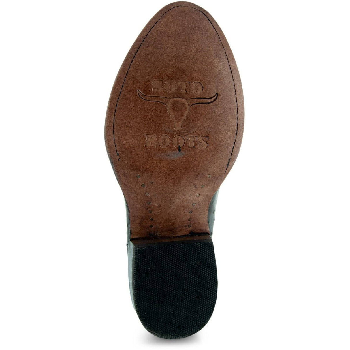 Men's  Brown Ostrich Print Cowboy Boots (H7002) from Soto Boots