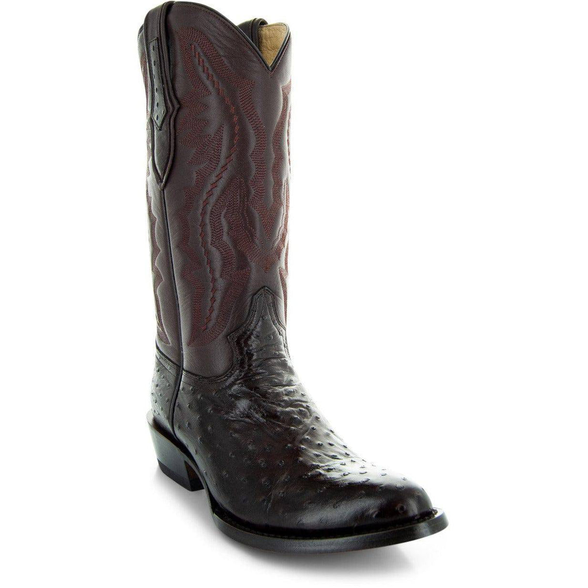 Men's  Brown Ostrich Print Cowboy Boots (H7002) from Soto Boots