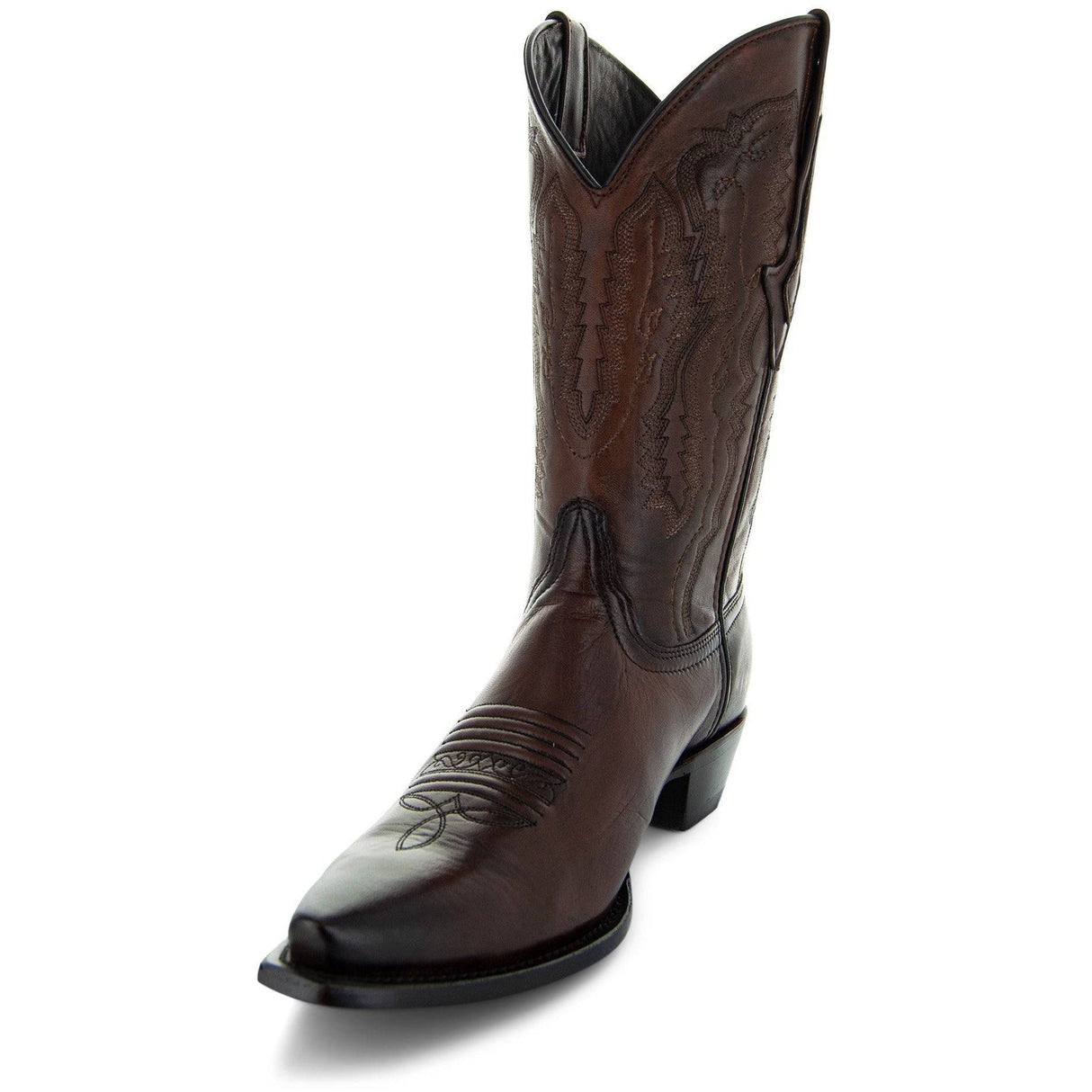 Men's Snip Toe Cowboy Boots Burnished Brown (H50030) from Soto Boots