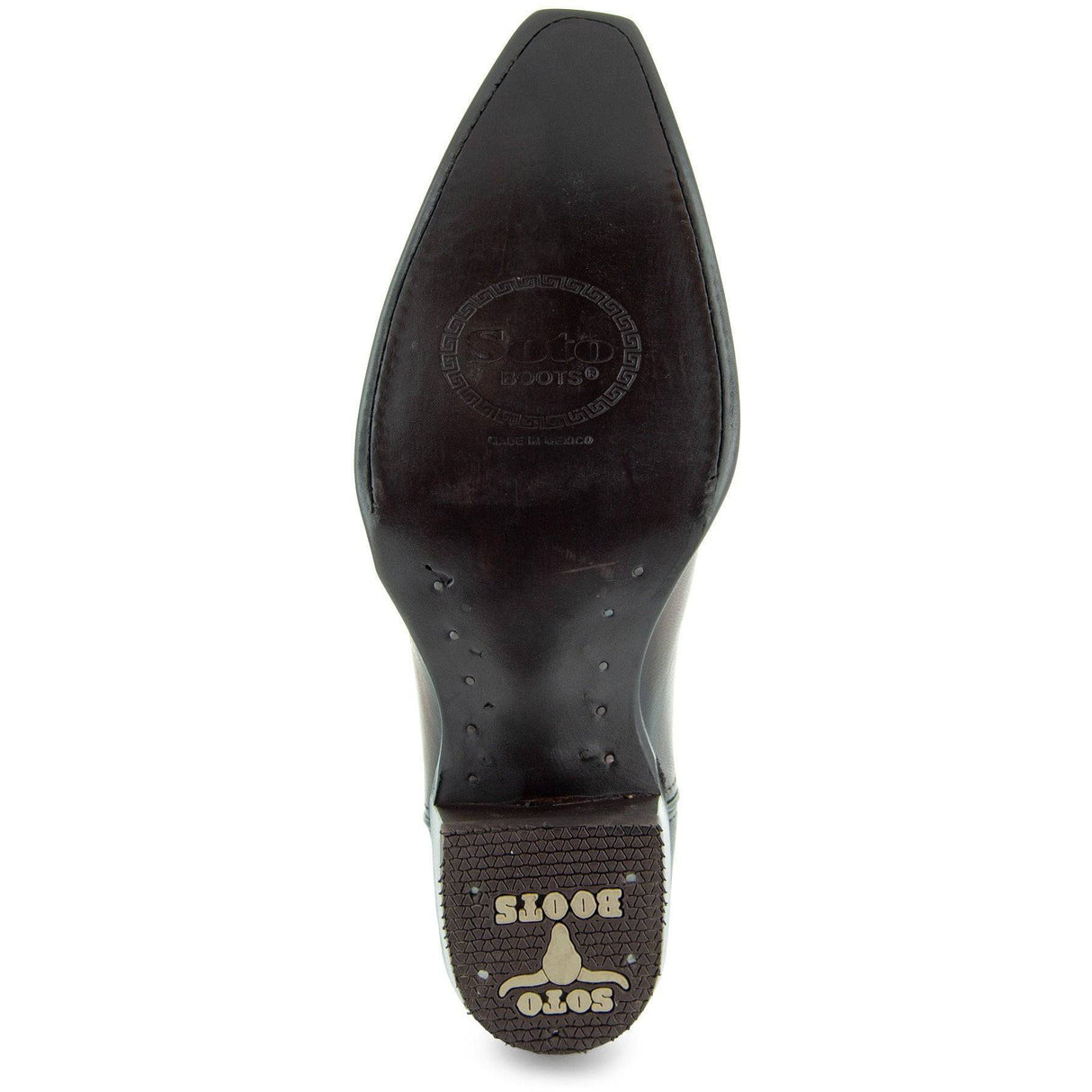 Men's Snip Toe Cowboy Boots Burnished Brown (H50030) from Soto Boots