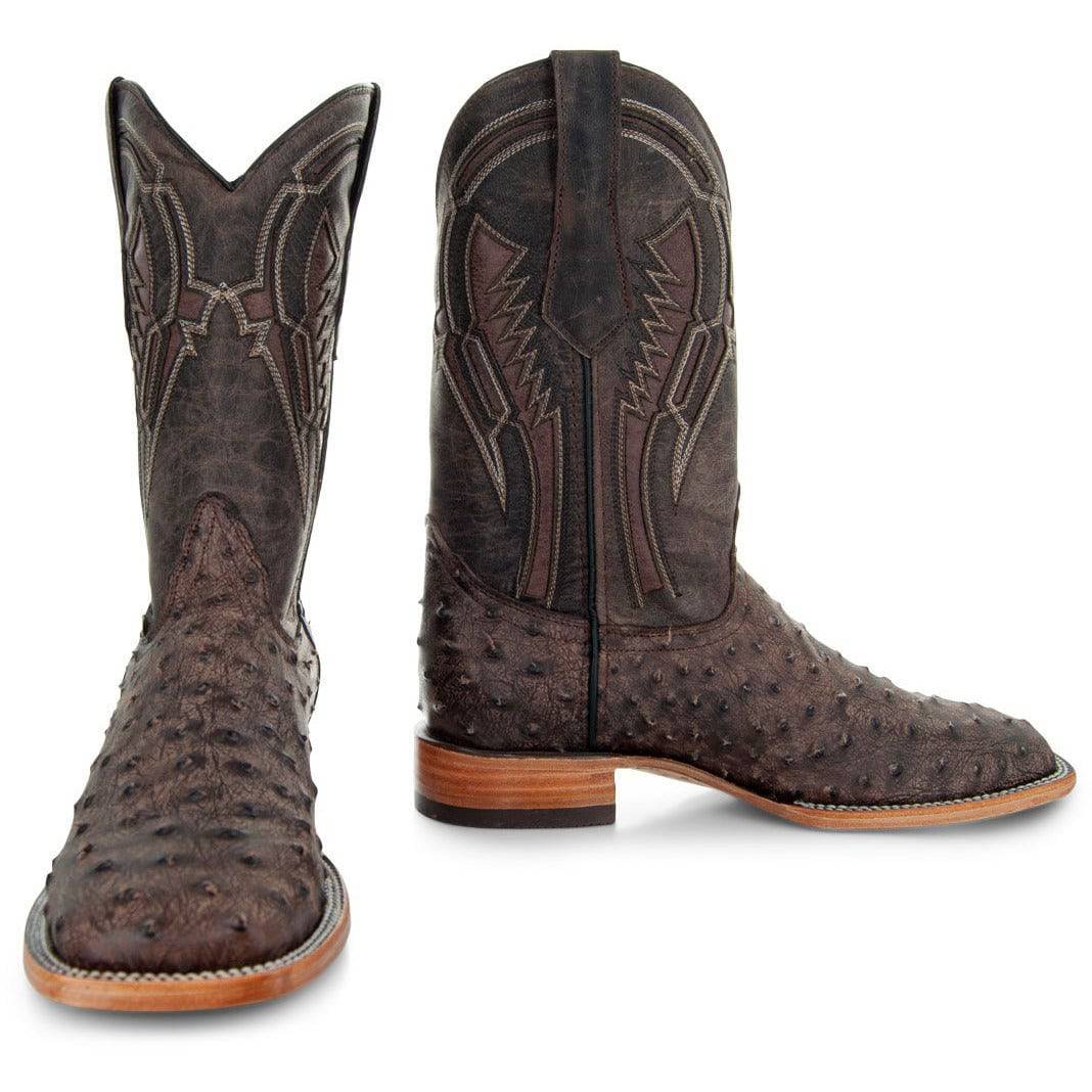 Soto Boots Mens Out of the Wild Brown Ostrich Print Boots H50031 from Soto Boots