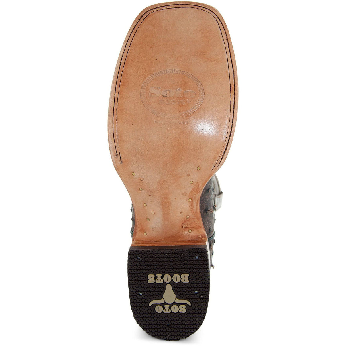 Soto Boots Mens Out of the Wild Brown Ostrich Print Boots H50031 from Soto Boots