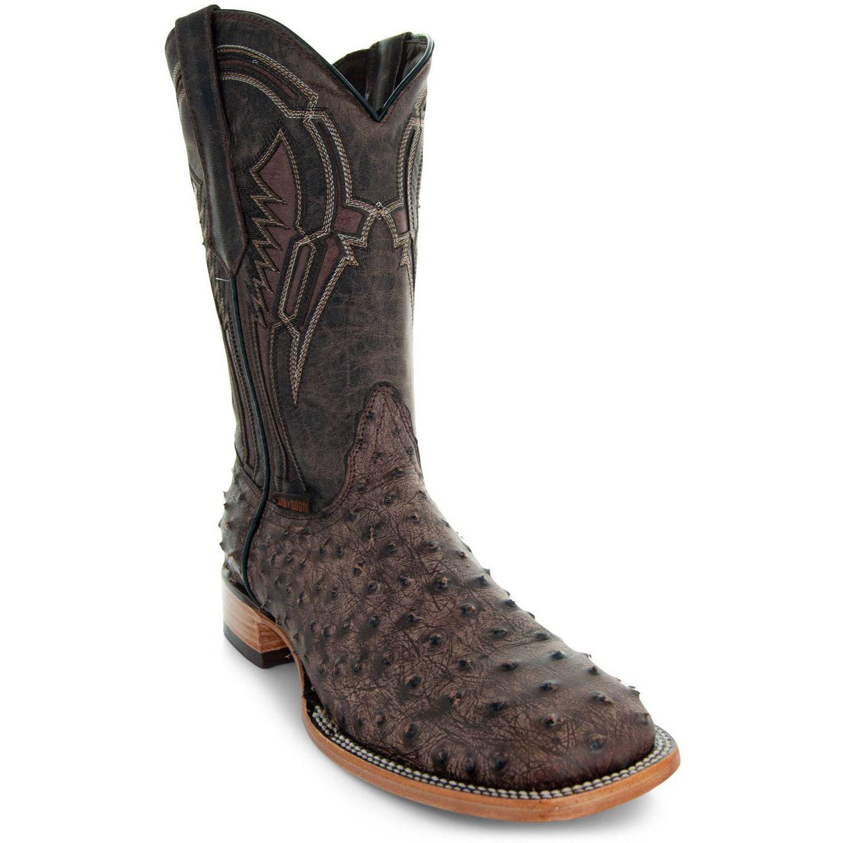 Soto Boots Mens Out of the Wild Brown Ostrich Print Boots H50031 from Soto Boots