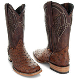 Soto Boots Mens Out of the Wild Cognac Ostrich Print Boots H50031 from Soto Boots