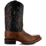 Miel Square Toe Leather Cowboy Boots H4002 from Soto Boots