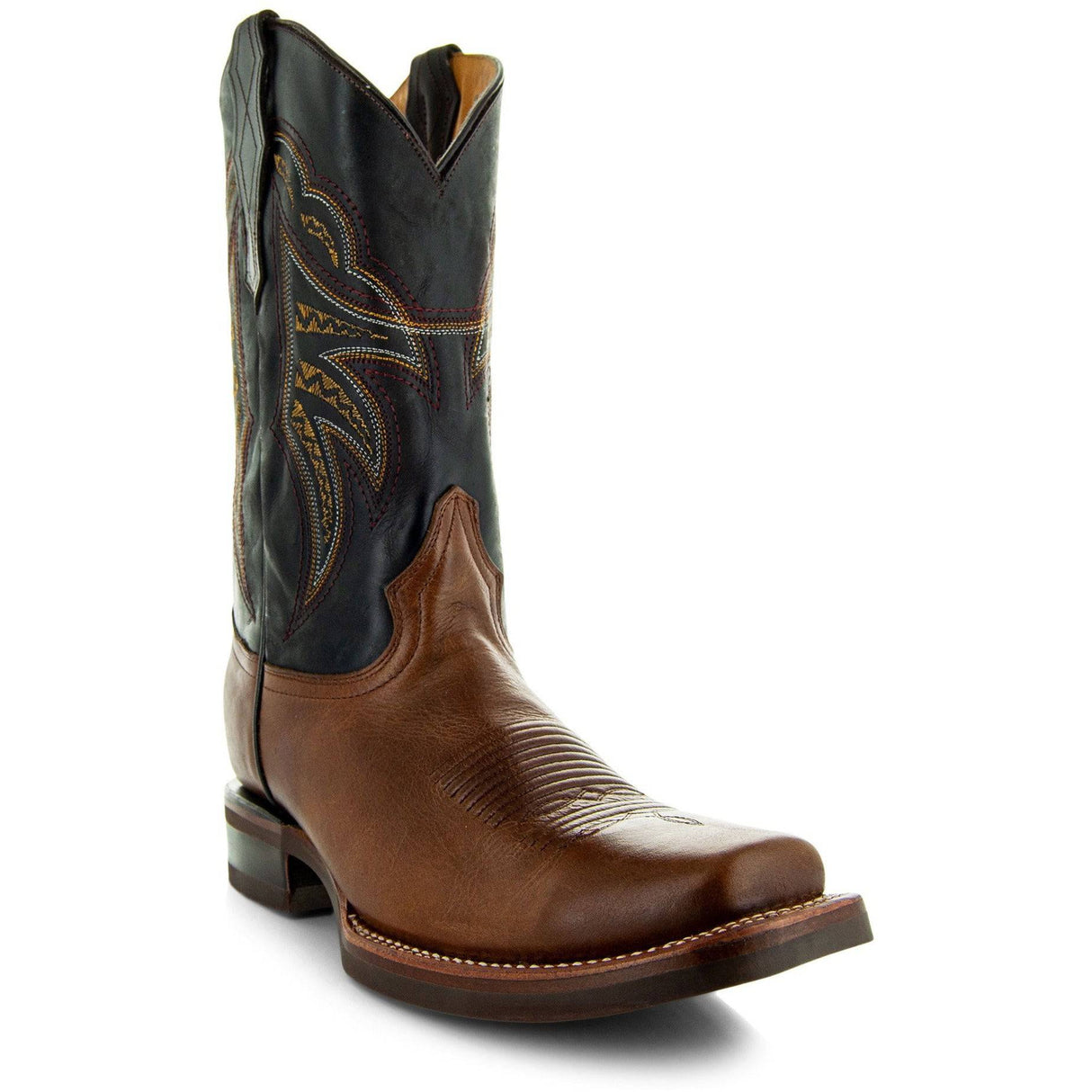 Miel Square Toe Leather Cowboy Boots H4002 from Soto Boots