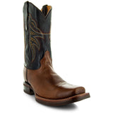 Miel Square Toe Leather Cowboy Boots H4002 from Soto Boots