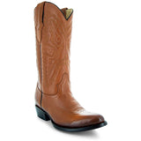 Cowboy Dress Boots | Mens Classic Round-Toe Boots (H7001-Tan) from Soto Boots