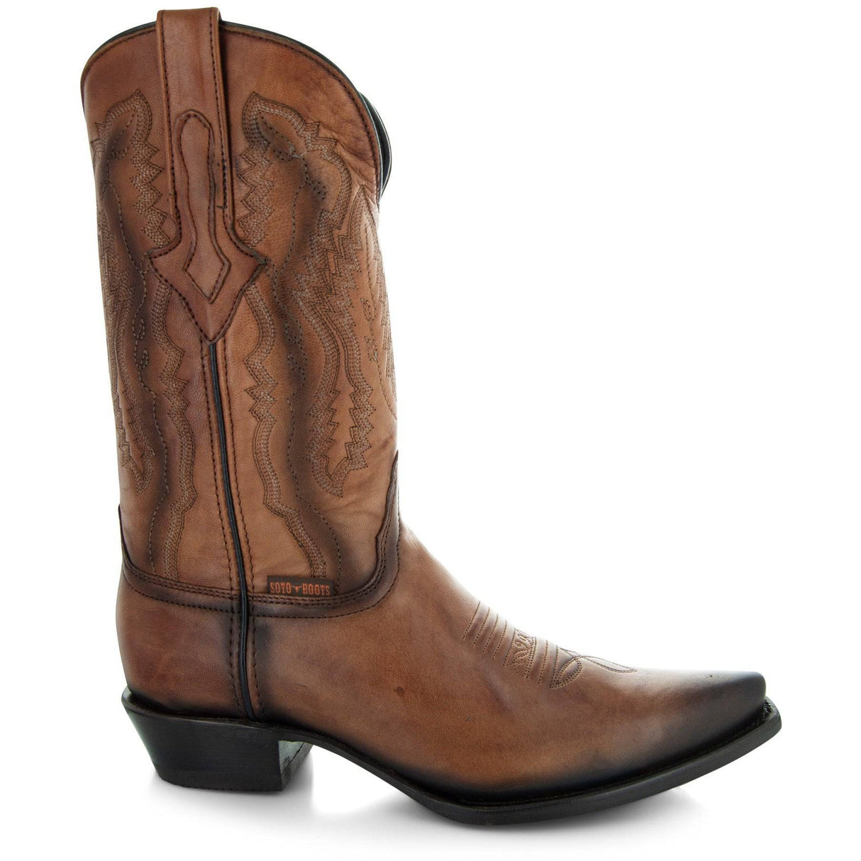 Men's Snip Toe Cowboy Boots Tan (H50030) | from Soto Boots