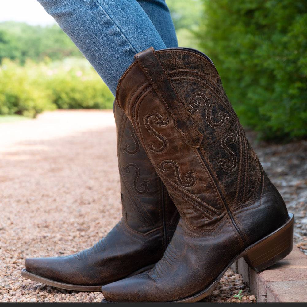 Cheyenne Cowgirl Boots | Women's Snipped Toe Leather Boots (M50041) from Soto Boots