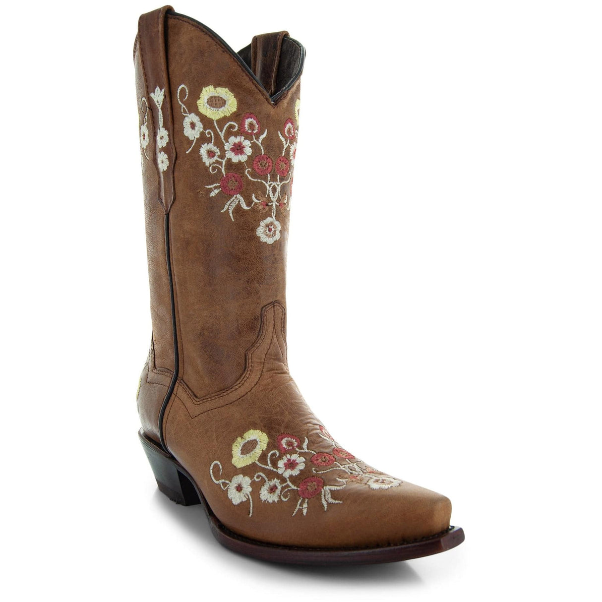 Women's Snipped Toe Western Boots | Floral Showstopper Cowgirl Boots (M50044) from Soto Boots
