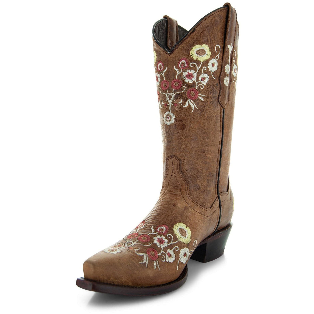 Women's Snipped Toe Western Boots | Floral Showstopper Cowgirl Boots (M50044) from Soto Boots