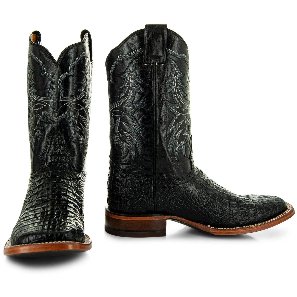 Black Caiman Belly Print Men's Cowboy Boots H4001 from Soto Boots