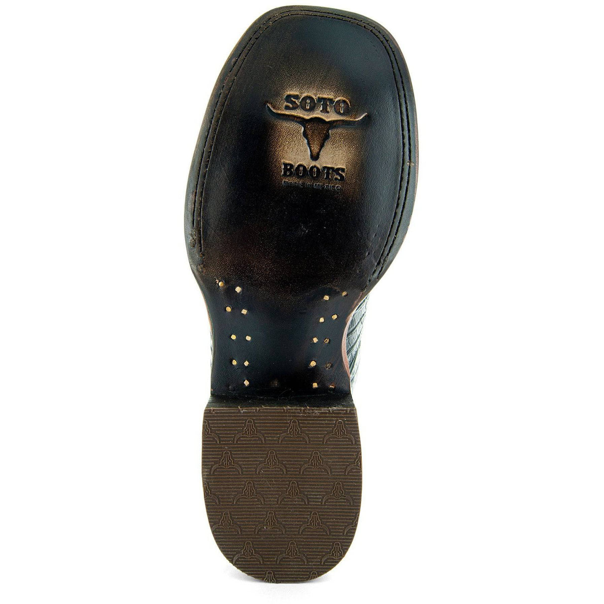 Black Caiman Belly Print Men's Cowboy Boots H4001 from Soto Boots