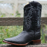 Black Caiman Belly Print Men's Cowboy Boots H4001 from Soto Boots