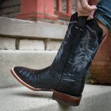 Black Caiman Belly Print Men's Cowboy Boots H4001 from Soto Boots
