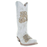 White Rose Inlayed Women's Cowgirl Boots (M50032) from Soto Boots