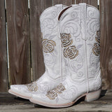 White Rose Inlayed Women's Cowgirl Boots (M50032) from Soto Boots