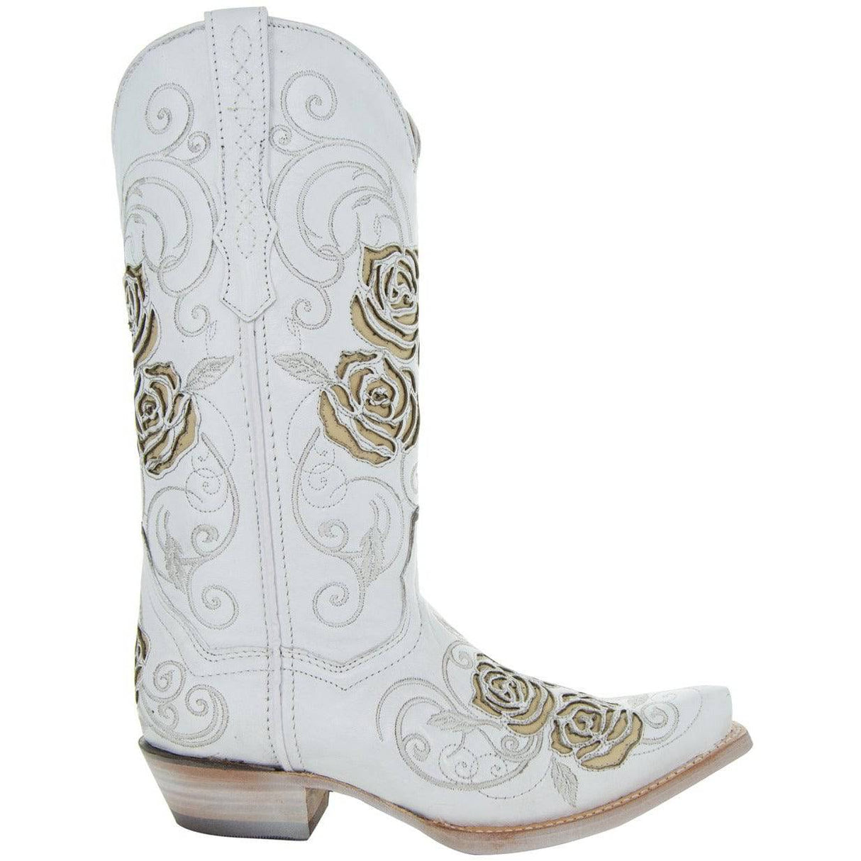 White Rose Inlayed Women's Cowgirl Boots (M50032) from Soto Boots