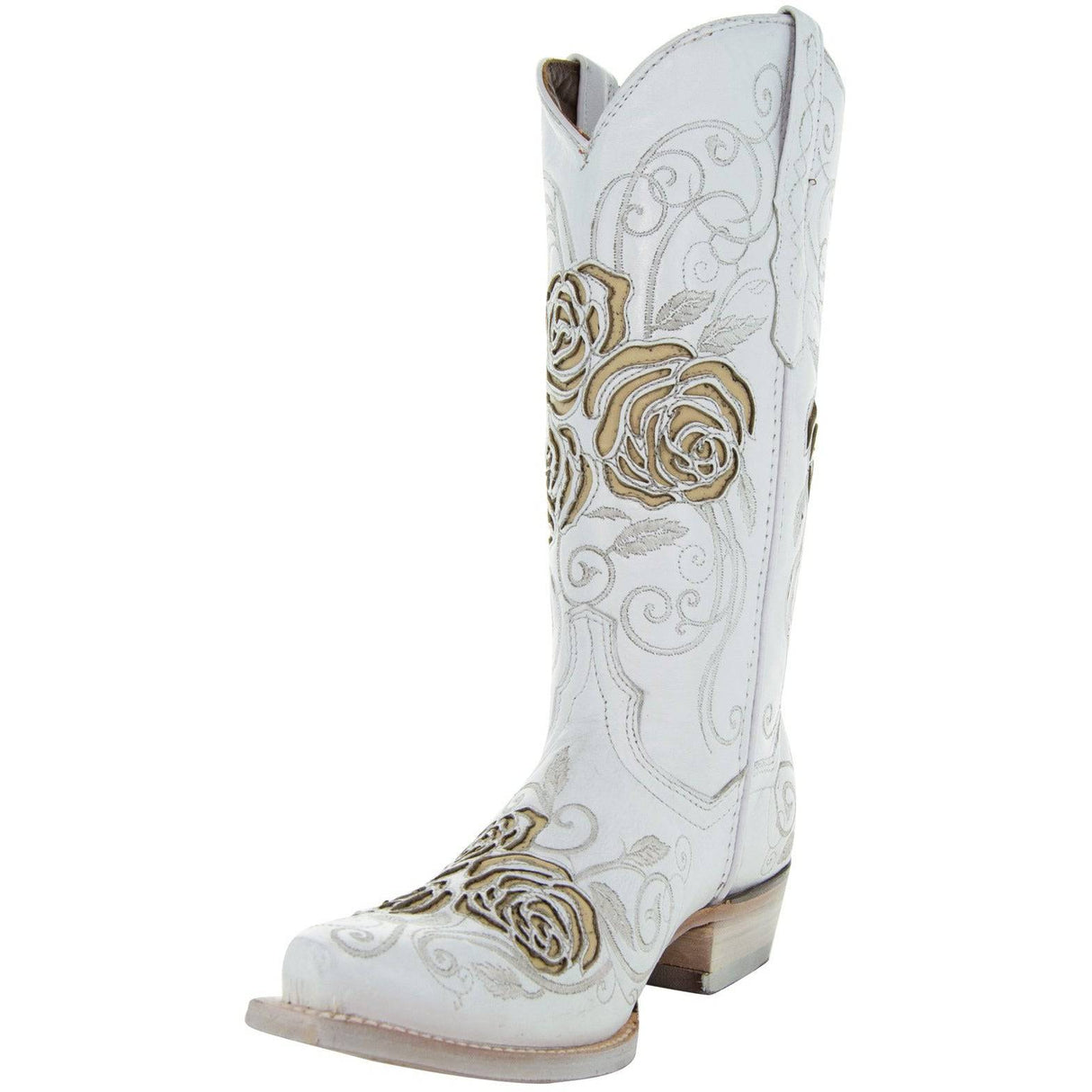 White Rose Inlayed Women's Cowgirl Boots (M50032) from Soto Boots