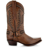 Women's Harness Boots | Brown Leather Harness Boots (M50039) from Soto Boots