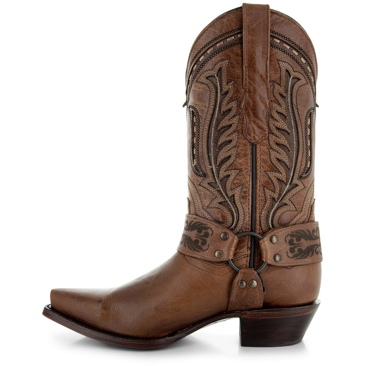 Women's Harness Boots | Brown Leather Harness Boots (M50039) from Soto Boots