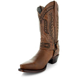 Women's Harness Boots | Brown Leather Harness Boots (M50039) from Soto Boots