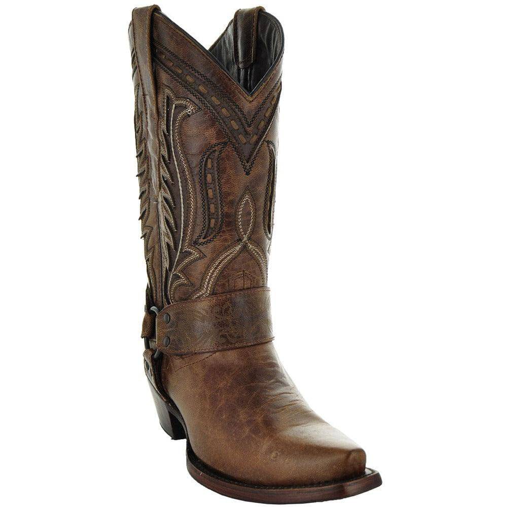 Women's Harness Boots | Brown Leather Harness Boots (M50039) from Soto Boots