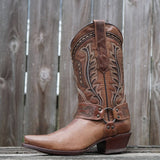 Women's Harness Boots | Brown Leather Harness Boots (M50039) from Soto Boots