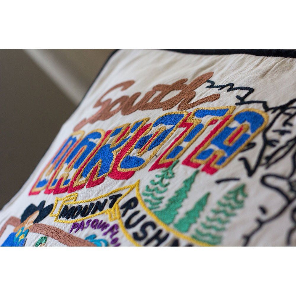 South Dakota Hand-Embroidered Pillow from Quirks!