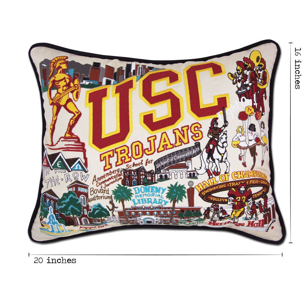 Southern California, University of (USC) Collegiate Embroidered Pillow by CatStudio from Quirks!