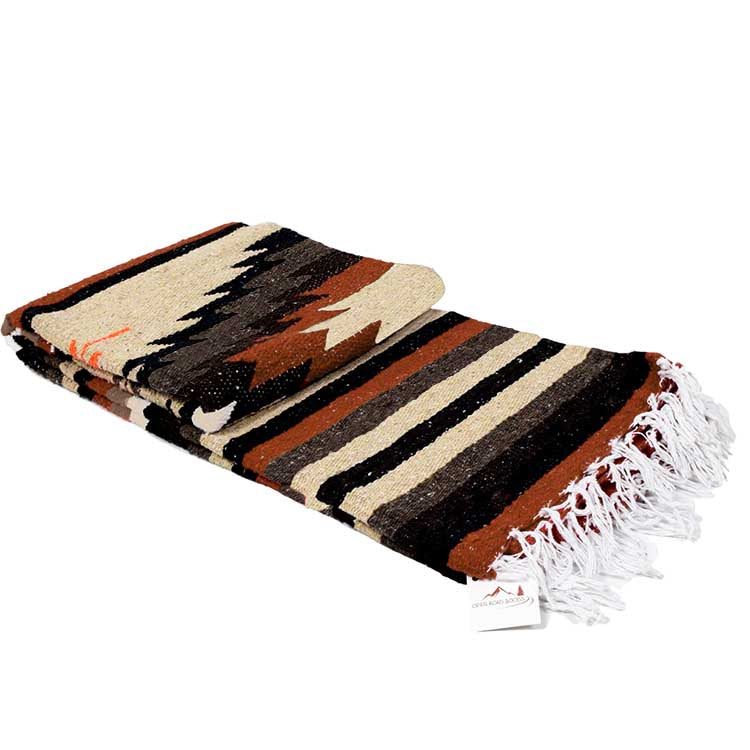 Tan Mexican Diamond Yoga Blanket from West Path