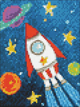 Space Ship CS275 5.9 x 7.9 inches Crafting Spark Diamond Painting Kit from Wizardi