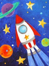 Space Ship CS275 5.9 x 7.9 inches Crafting Spark Diamond Painting Kit from Wizardi