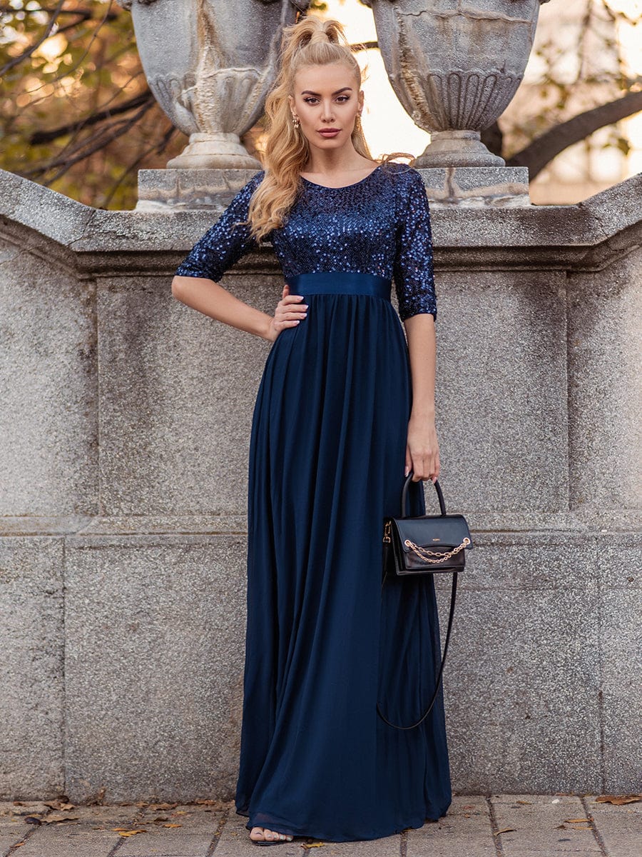 A-Line Sequined Formal Dress from MsDressly