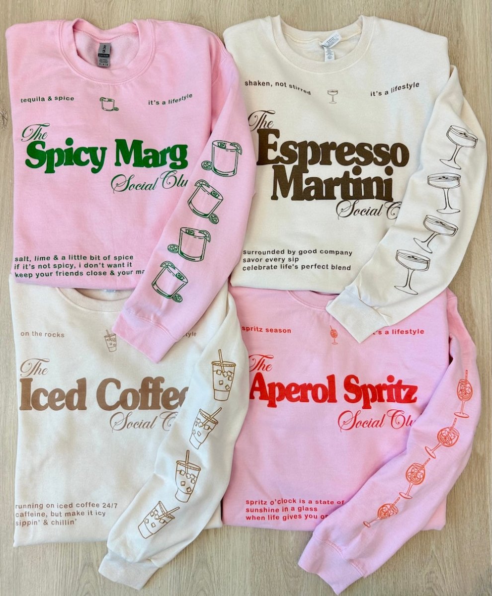 'Spicy Marg Social Club' Crewneck Sweatshirt from United Monograms