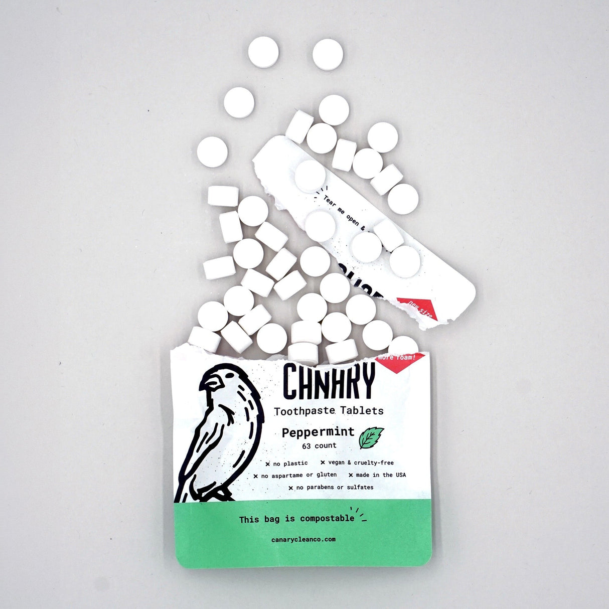 Peppermint Toothpaste Tablets from Canary