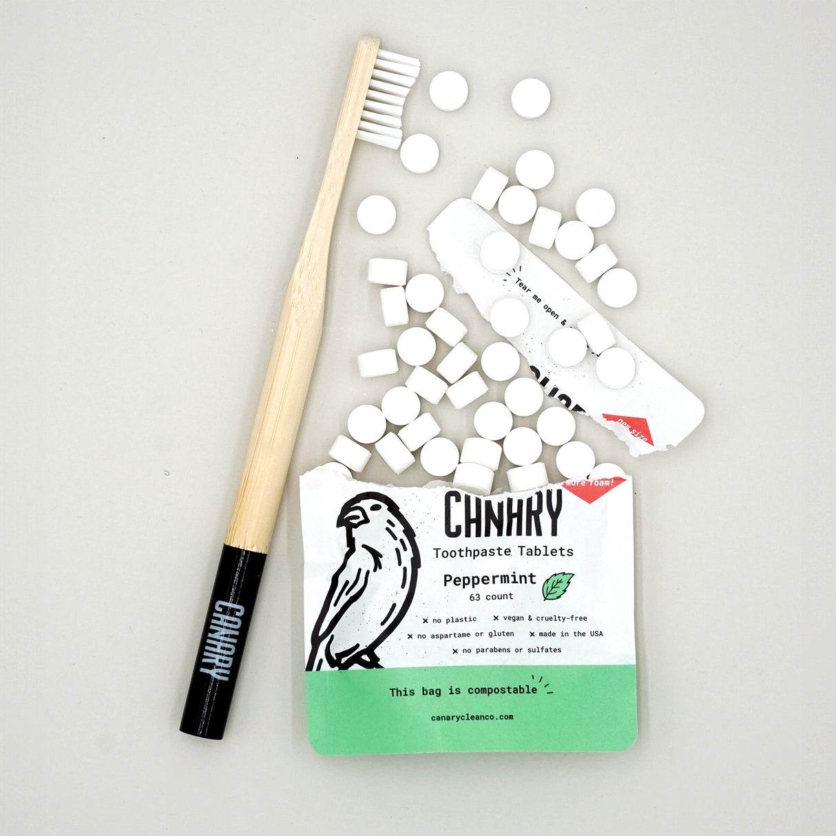 Peppermint Toothpaste Tablets from Canary