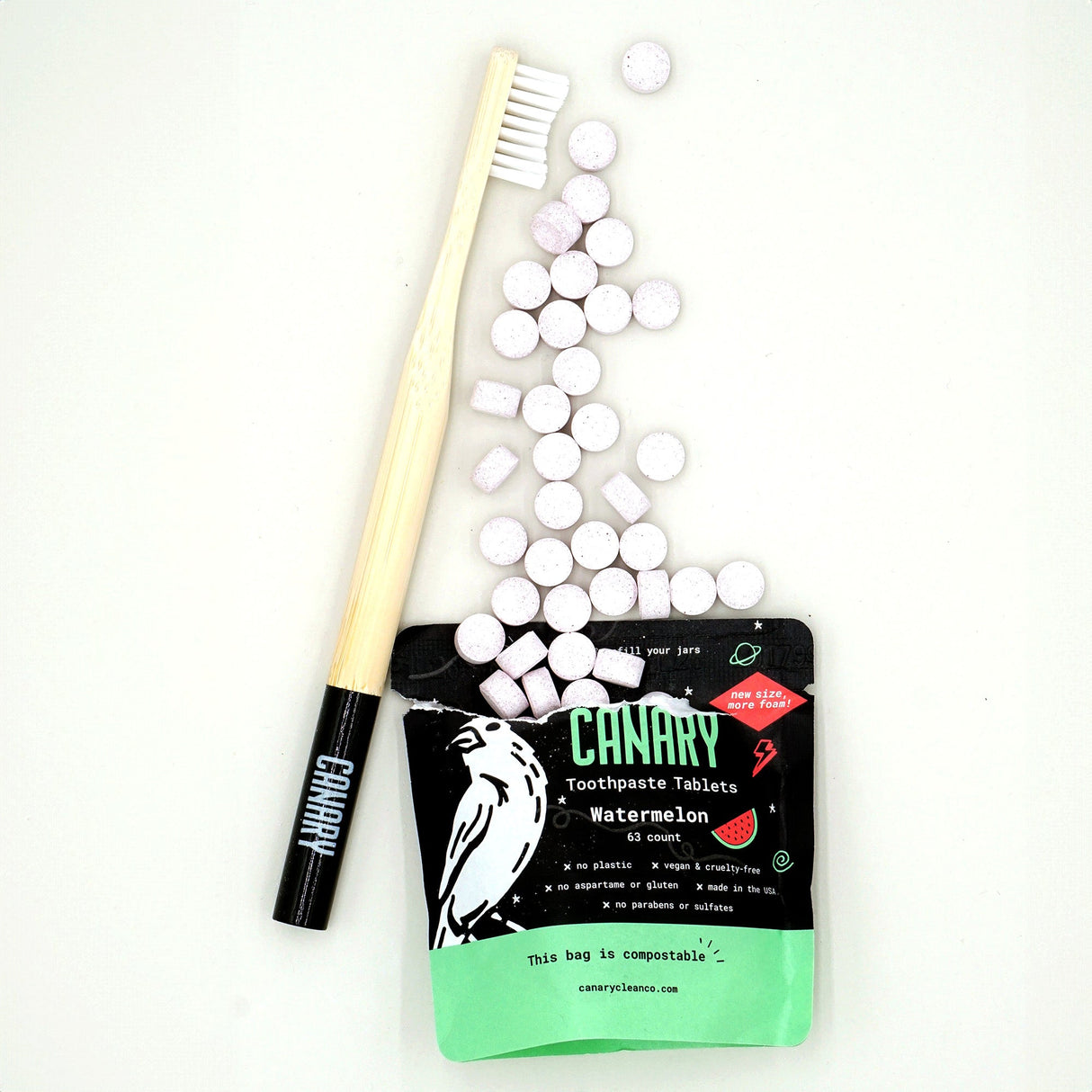 Strawberry + Kiwi Toothpaste Tablets from Canary