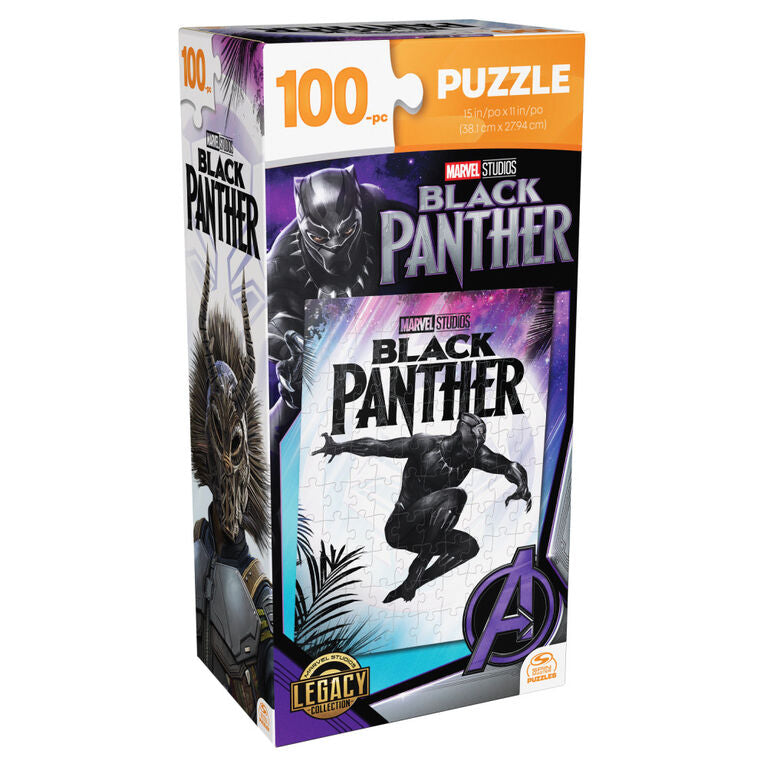 100-Piece Tower Jigsaw Puzzle - Marvel Comics Black Panther from Legacy Toys