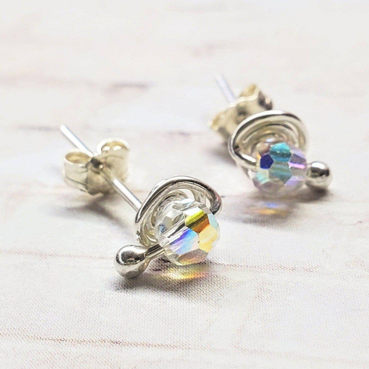 4mm Sterling Silver Spiral Ear Studs from Alexa Martha Designs