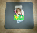 Solid Slate Minimalist Splash Mat - A Waterproof Catch-All for Highchair Spills and More! from BapronBaby
